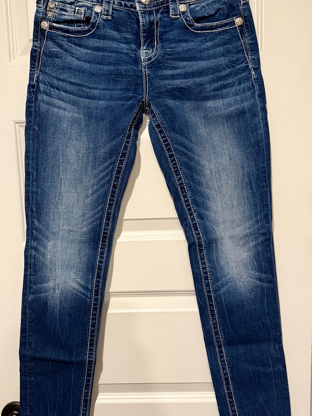 Miss Me Standard Skinny Embellished Jeans - Size 28